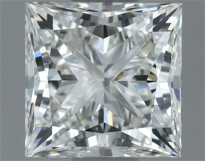 Picture of Natural Diamond 1.01 Carats, Princess with  Cut, H Color, VVS2 Clarity and Certified by IGI