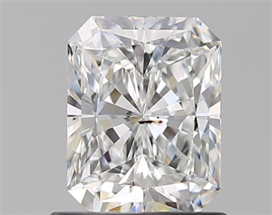 Picture of Natural Diamond 1.01 Carats, Radiant with  Cut, E Color, SI2 Clarity and Certified by GIA