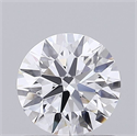 Lab Grown Diamond 0.75 Carats, Round with Ideal Cut, D Color, VVS1 Clarity and Certified by IGI