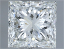 Natural Diamond 1.00 Carats, Princess with  Cut, J Color, VVS2 Clarity and Certified by IGI