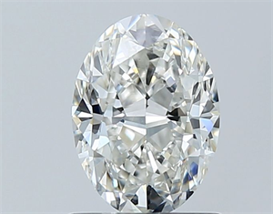 Picture of Natural Diamond 0.90 Carats, Oval with  Cut, H Color, SI1 Clarity and Certified by GIA