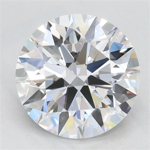 Picture of Lab Grown Diamond 2.56 Carats, Round with Excellent Cut, D Color, IF Clarity and Certified by GIA