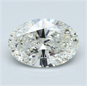 Natural Diamond 2.00 Carats, Oval with  Cut, I Color, VS1 Clarity and Certified by GIA