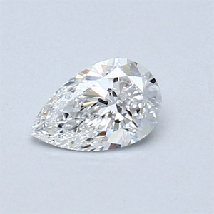 Picture of Natural Diamond 0.35 Carats, Pear with  Cut, D Color, SI1 Clarity and Certified by GIA
