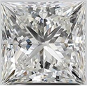 Natural Diamond 1.50 Carats, Princess with  Cut, I Color, SI2 Clarity and Certified by GIA