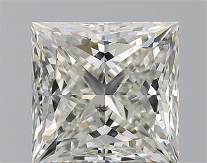 Foto Diamante Natural 1.90 quilates, Princesa , Color J, claridad SI1 y certificado GIA de