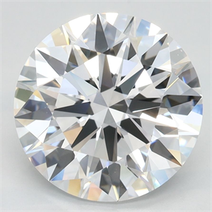 Picture of Lab Grown Diamond 3.13 Carats, Round with Excellent Cut, D Color, IF Clarity and Certified by GIA