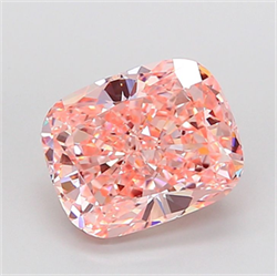 Picture of Lab Grown Diamond 4.56 Carats, CUSHION MODIFIED with  Cut, Fancy Vivid Pink Color, VS1 Clarity and Certified by IGI
