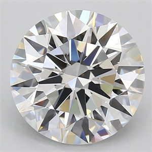 Picture of Lab Grown Diamond 4.00 Carats, Round with Excellent Cut, D Color, VVS2 Clarity and Certified by GIA