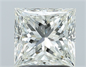 Natural Diamond 1.52 Carats, Princess with  Cut, J Color, VS2 Clarity and Certified by GIA