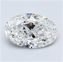 Natural Diamond 1.20 Carats, Oval with  Cut, F Color, VVS1 Clarity and Certified by GIA
