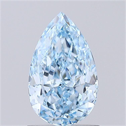 Picture of Lab Grown Diamond 1.27 Carats, Pear with  Cut, Fancy Vivid Blue Color, VVS2 Clarity and Certified by IGI