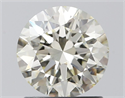 Natural Diamond 1.22 Carats, Round with Excellent Cut, J Color, IF Clarity and Certified by IGI
