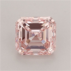 Picture of Lab Grown Diamond 1.41 Carats, Emerald with  Cut, Fancy Intense Pink Color, VS1 Clarity and Certified by IGI