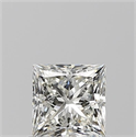 Natural Diamond 0.74 Carats, Princess with  Cut, I Color, VVS2 Clarity and Certified by GIA