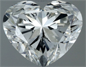 Natural Diamond 0.70 Carats, Heart with  Cut, H Color, SI1 Clarity and Certified by IGI