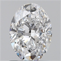 Natural Diamond 0.90 Carats, Oval with  Cut, D Color, SI2 Clarity and Certified by GIA