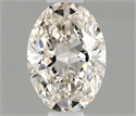 Natural Diamond 0.50 Carats, Oval with  Cut, I Color, VVS2 Clarity and Certified by IGI