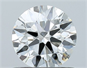 Natural Diamond 0.71 Carats, Round with Excellent Cut, H Color, SI2 Clarity and Certified by GIA