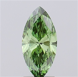 Picture of Lab Grown Diamond 1.51 Carats, Marquise with  Cut, Fancy Vivid Green Color, VS1 Clarity and Certified by IGI
