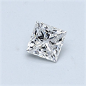 Natural Diamond 0.46 Carats, Princess with  Cut, E Color, VS2 Clarity and Certified by GIA
