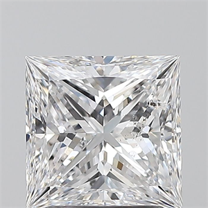 Picture of Natural Diamond 2.01 Carats, Princess with  Cut, D Color, SI2 Clarity and Certified by GIA