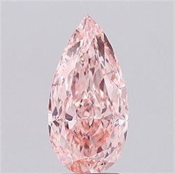 Picture of Lab Grown Diamond 2.54 Carats, Pear with  Cut, Fancy Vivid Pink Color, VS1 Clarity and Certified by IGI