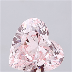 Picture of Lab Grown Diamond 5.75 Carats, Heart with  Cut, Fancy Intense Pink Color, VVS2 Clarity and Certified by IGI