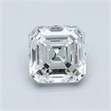 Natural Diamond 1.01 Carats, Asscher with  Cut, D Color, VVS2 Clarity and Certified by GIA