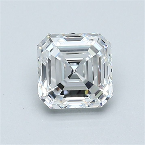 Picture of Natural Diamond 1.01 Carats, Asscher with  Cut, D Color, VVS2 Clarity and Certified by GIA