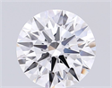 Del inventario de diamantes de laboratorio, 2.07 quilates, Redondo , Color E, claridad VVS2 y certificado IGI