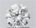 Lab Grown Diamond 0.89 Carats, Round with Ideal Cut, D Color, VVS2 Clarity and Certified by IGI