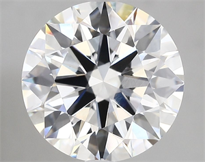 Picture of Lab Grown Diamond 4.33 Carats, Round with Ideal Cut, D Color, VVS2 Clarity and Certified by IGI