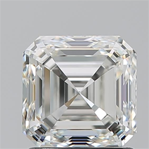 Foto Diamante Natural 1.51 quilates, Asscher , Color I, claridad VVS2 y certificado GIA de