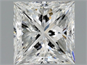 Natural Diamond 0.90 Carats, Princess with  Cut, F Color, VS1 Clarity and Certified by GIA