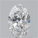 Natural Diamond 0.60 Carats, Oval with  Cut, D Color, VS1 Clarity and Certified by GIA