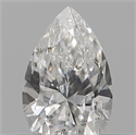 Natural Diamond 0.19 Carats, Pear with  Cut, D Color, SI2 Clarity and Certified by IGI