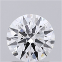Lab Grown Diamond 1.08 Carats, Round with Ideal Cut, E Color, IF Clarity and Certified by IGI