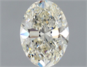 Natural Diamond 1.00 Carats, Oval with  Cut, J Color, VVS2 Clarity and Certified by GIA