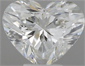 Natural Diamond 0.38 Carats, Heart with  Cut, H Color, VS1 Clarity and Certified by IGI