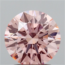 Picture of Lab Grown Diamond 1.81 Carats, Round with Ideal Cut, Fancy Intense Pink Color, VS1 Clarity and Certified by IGI