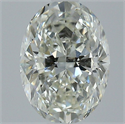 Natural Diamond 1.00 Carats, Oval with  Cut, J Color, SI2 Clarity and Certified by GIA