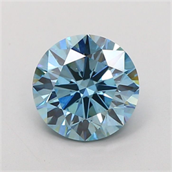 Picture of Lab Grown Diamond 2.20 Carats, Round with Excellent Cut, Fancy Vivid Blue Color, VS2 Clarity and Certified by IGI