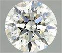 Natural Diamond 0.40 Carats, Round with Excellent Cut, J Color, SI1 Clarity and Certified by IGI