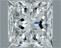 Natural Diamond 1.00 Carats, Princess with  Cut, G Color, VS1 Clarity and Certified by GIA