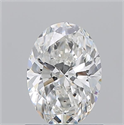 Natural Diamond 1.03 Carats, Oval with  Cut, F Color, SI1 Clarity and Certified by GIA