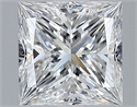 Natural Diamond 2.01 Carats, Princess with  Cut, E Color, VS1 Clarity and Certified by GIA