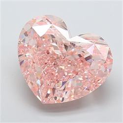 Picture of Lab Grown Diamond 15.02 Carats, Heart with  Cut, Fancy Intense Pink Color, VS2 Clarity and Certified by IGI