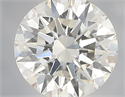 Natural Diamond 0.90 Carats, Round with Excellent Cut, I Color, VVS2 Clarity and Certified by IGI