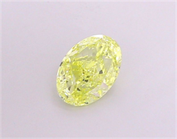 Picture of Lab Grown Diamond 1.25 Carats, Oval with  Cut, Fancy Vivid Yellow Color, VS1 Clarity and Certified by IGI